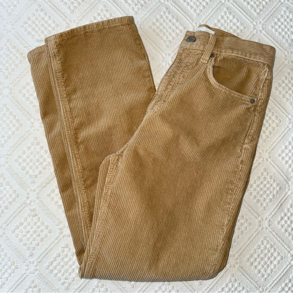 Aritzia Denim Forum The Joni High Rise Loose 29L Beige Corduroy Pants, size 25 - Picture 3 of 9